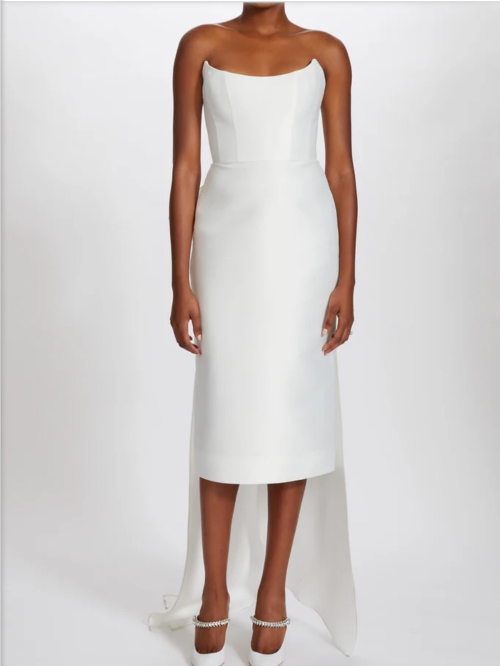 Amsale Bridal, Mikado Oversized Bow Dress, Midi size 8